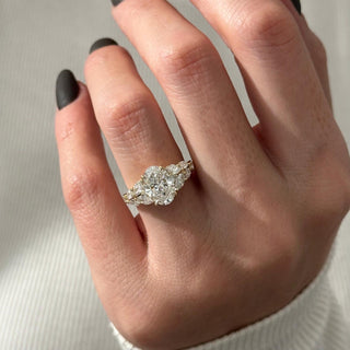 Round Halo, Pave & Split Shank Engagement Ring – 1.93 CT Lab Grown Diamond