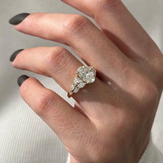 Round Halo, Pave & Split Shank Engagement Ring – 1.93 CT Lab Grown Diamond