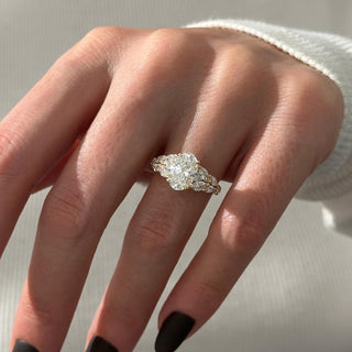 Round Halo, Pave & Split Shank Engagement Ring – 1.93 CT Lab Grown Diamond