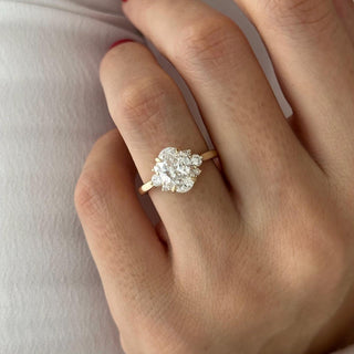 Round Halo, Pave & Split Shank Engagement Ring – 1.93 CT Lab Grown Diamond