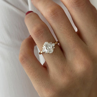 Round Halo, Pave & Split Shank Engagement Ring – 1.93 CT Lab Grown Diamond