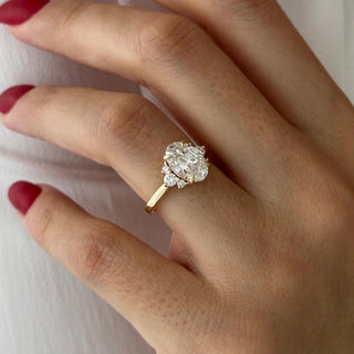Round Halo, Pave & Split Shank Engagement Ring – 1.93 CT Lab Grown Diamond