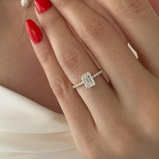 Round Halo, Pave & Split Shank Engagement Ring – 1.93 CT Lab Grown Diamond