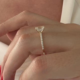 Round Halo, Pave & Split Shank Engagement Ring – 1.93 CT Lab Grown Diamond