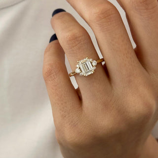 Round Halo, Pave & Split Shank Engagement Ring – 1.93 CT Lab Grown Diamond