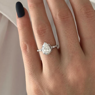 Round Halo, Pave & Split Shank Engagement Ring – 1.93 CT Lab Grown Diamond