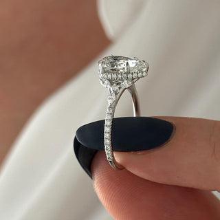 Round Halo, Pave & Split Shank Engagement Ring – 1.93 CT Lab Grown Diamond