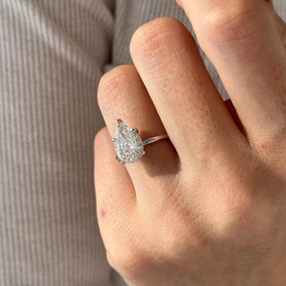 Round Halo, Pave & Split Shank Engagement Ring – 1.93 CT Lab Grown Diamond