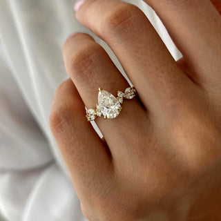 Round Halo, Pave & Split Shank Engagement Ring – 1.93 CT Lab Grown Diamond