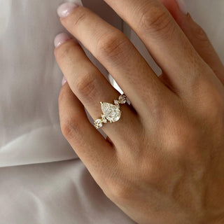 Round Halo, Pave & Split Shank Engagement Ring – 1.93 CT Lab Grown Diamond