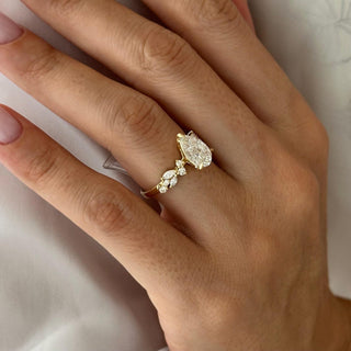 Round Halo, Pave & Split Shank Engagement Ring – 1.93 CT Lab Grown Diamond
