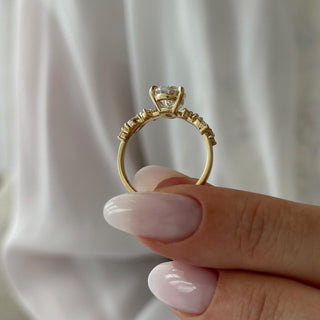 Round Halo, Pave & Split Shank Engagement Ring – 1.93 CT Lab Grown Diamond