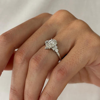 Round Halo, Pave & Split Shank Engagement Ring – 1.93 CT Lab Grown Diamond