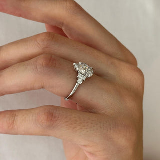 Round Halo, Pave & Split Shank Engagement Ring – 1.93 CT Lab Grown Diamond