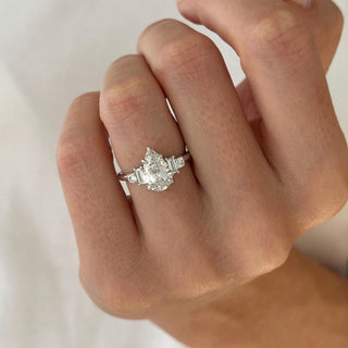 Round Halo, Pave & Split Shank Engagement Ring – 1.93 CT Lab Grown Diamond