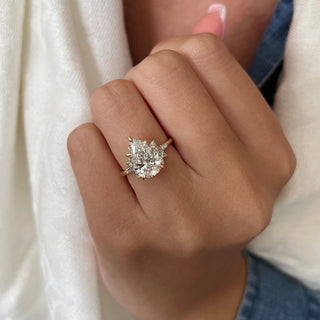 Round Halo, Pave & Split Shank Engagement Ring – 1.93 CT Lab Grown Diamond