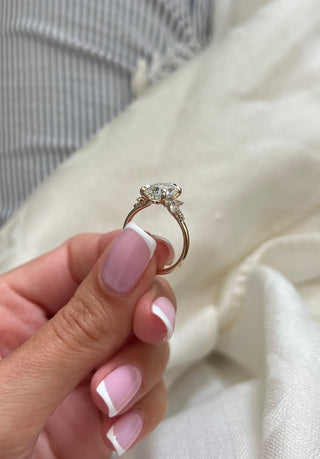 Round Halo, Pave & Split Shank Engagement Ring – 1.93 CT Lab Grown Diamond
