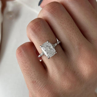 Round Halo, Pave & Split Shank Engagement Ring – 1.93 CT Lab Grown Diamond