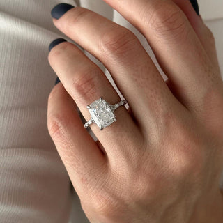 Round Halo, Pave & Split Shank Engagement Ring – 1.93 CT Lab Grown Diamond