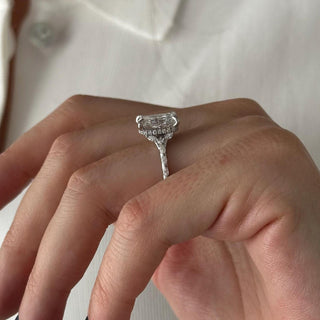 Round Halo, Pave & Split Shank Engagement Ring – 1.93 CT Lab Grown Diamond