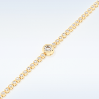 Moissanite Chain Linked Bracelet in Solid Gold – 14K | 18K Yellow, White & Rose Gold 6