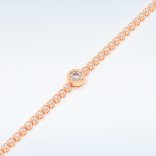 Moissanite Chain Linked Bracelet in Solid Gold – 14K | 18K Yellow, White & Rose Gold 9