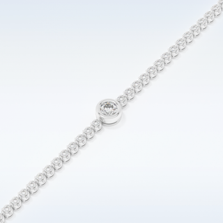 Moissanite Chain Linked Bracelet in Solid Gold – 14K | 18K Yellow, White & Rose Gold 3