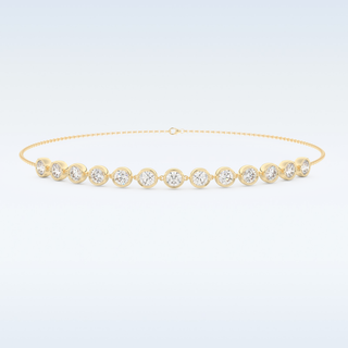 Moissanite Chain Linked Bracelet in Solid Gold – 14K | 18K Yellow, White & Rose Gold 4