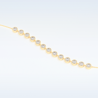 Moissanite Chain Linked Bracelet in Solid Gold – 14K | 18K Yellow, White & Rose Gold 5