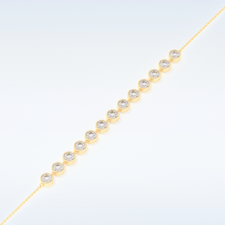 Moissanite Chain Linked Bracelet in Solid Gold – 14K | 18K Yellow, White & Rose Gold 6