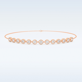 Moissanite Chain Linked Bracelet in Solid Gold – 14K | 18K Yellow, White & Rose Gold 7