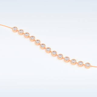 Moissanite Chain Linked Bracelet in Solid Gold – 14K | 18K Yellow, White & Rose Gold 8