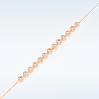 Moissanite Chain Linked Bracelet in Solid Gold – 14K | 18K Yellow, White & Rose Gold 9