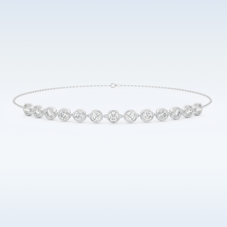 Moissanite Chain Linked Bracelet in Solid Gold – 14K | 18K Yellow, White & Rose Gold 1