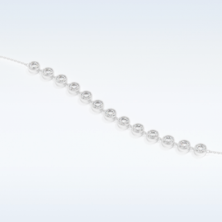Moissanite Chain Linked Bracelet in Solid Gold – 14K | 18K Yellow, White & Rose Gold 2
