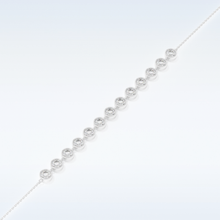 Moissanite Chain Linked Bracelet in Solid Gold – 14K | 18K Yellow, White & Rose Gold 3