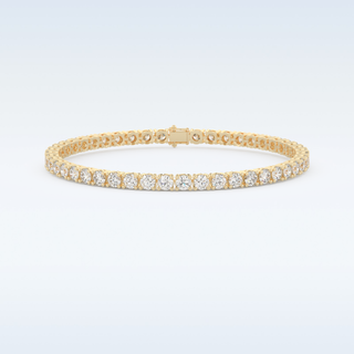 Moissanite Chain Linked Bracelet in Solid Gold – 14K | 18K Yellow, White & Rose Gold 4
