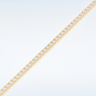 Moissanite Chain Linked Bracelet in Solid Gold – 14K | 18K Yellow, White & Rose Gold 6