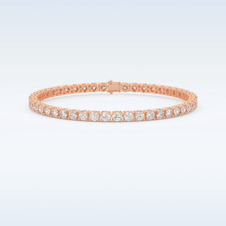 Moissanite Chain Linked Bracelet in Solid Gold – 14K | 18K Yellow, White & Rose Gold 7
