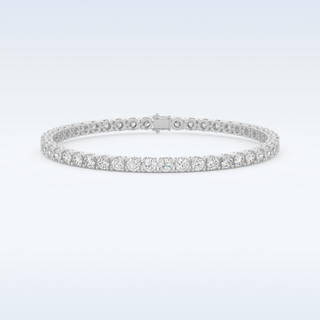 Moissanite Chain Linked Bracelet in Solid Gold – 14K | 18K Yellow, White & Rose Gold 1
