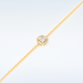 Moissanite Chain Linked Bracelet in Solid Gold – 14K | 18K Yellow, White & Rose Gold 6