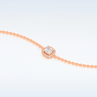 Moissanite Chain Linked Bracelet in Solid Gold – 14K | 18K Yellow, White & Rose Gold 8