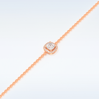 Moissanite Chain Linked Bracelet in Solid Gold – 14K | 18K Yellow, White & Rose Gold 9