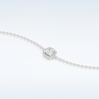 Moissanite Chain Linked Bracelet in Solid Gold – 14K | 18K Yellow, White & Rose Gold 2