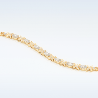 Moissanite Chain Linked Bracelet in Solid Gold – 14K | 18K Yellow, White & Rose Gold 5