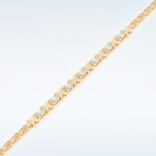 Moissanite Chain Linked Bracelet in Solid Gold – 14K | 18K Yellow, White & Rose Gold 6