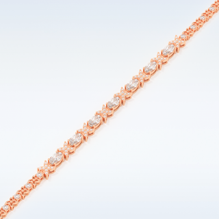 Moissanite Chain Linked Bracelet in Solid Gold – 14K | 18K Yellow, White & Rose Gold 9