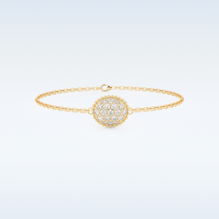 Moissanite Chain Linked Bracelet in Solid Gold – 14K | 18K Yellow, White & Rose Gold 4