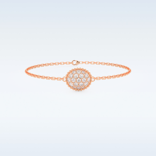 Moissanite Chain Linked Bracelet in Solid Gold – 14K | 18K Yellow, White & Rose Gold 7