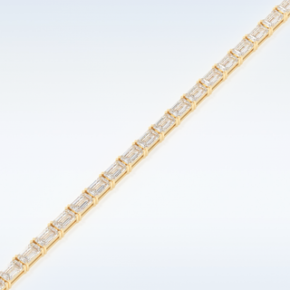 Moissanite Chain Linked Bracelet in Solid Gold – 14K | 18K Yellow, White & Rose Gold 6